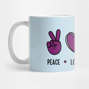 Peace Love Eggplants Funny Eggplant Mug